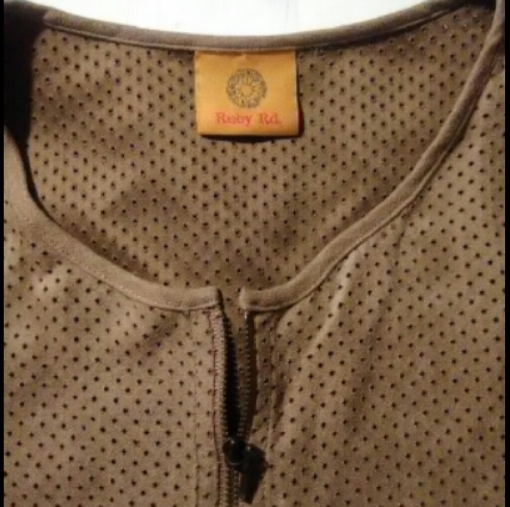 Ruby Rd Cropped faux suede Jacket - Picture 2 of 7